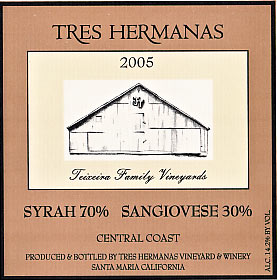 <strong>2005 Syrah Sangiovese </strong> A powerful young wine with lots of class. Wonderful aromas of crushed berries with hints of mineral and spice. Full-bodied, with tons of polished tannins. Loads of fruit on the finish that makes the mouth water for more!